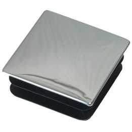 Embouts ailettes carrés tube Ext. 20x20 mm Ep.1,5-2 chromé