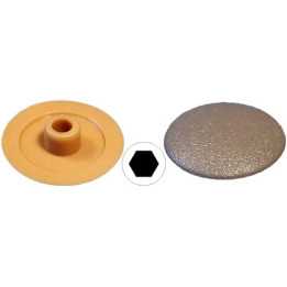 Cache vis Hexagonale Creuse diam ext. 10,5 Col. 15 H 3,5 mm Noir