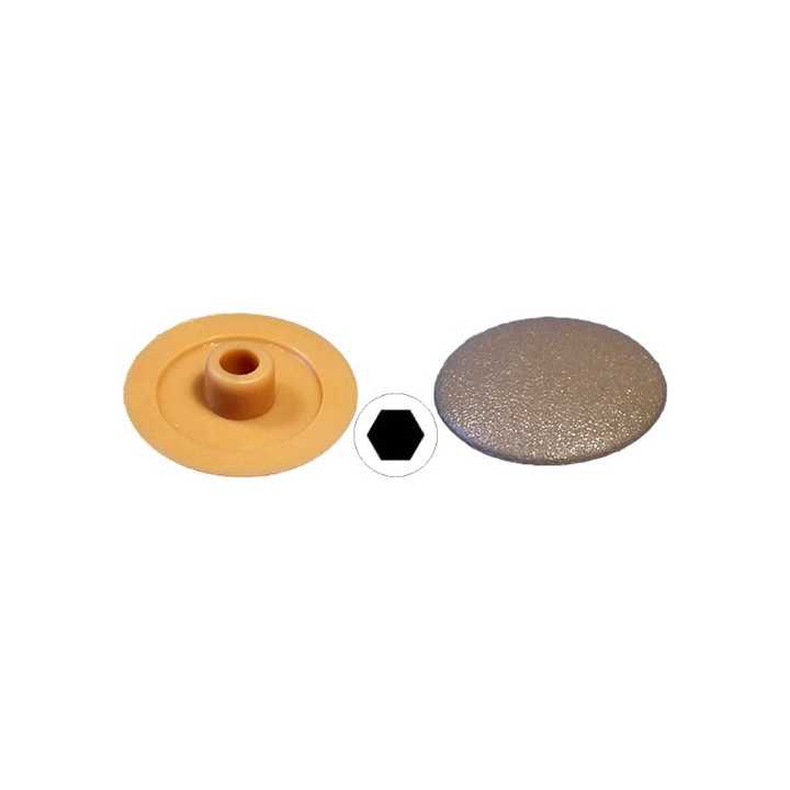 Cache vis Hexagonale Creuse diam ext. 5,3 Col. 11,5 H 2.7 mm Noir