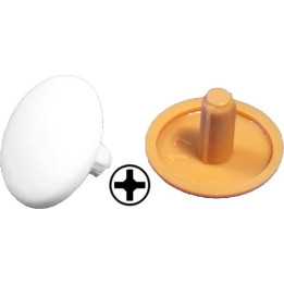 Bouchon cache vis diam ext. 4,5 Col.13 H  10 mm - Blanc