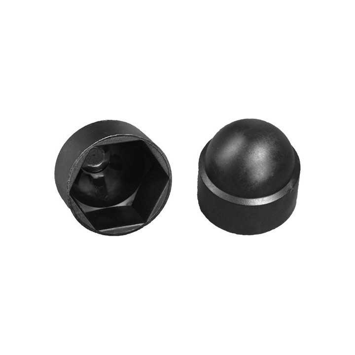 Bouchon Cache Ecrou Plastique M 10 Clé 17 mm Noir