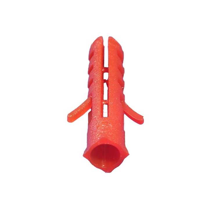 Cheville plastique perçage Diam 10 Vis Diam 6 à 8 Lg 50 PA Rouge