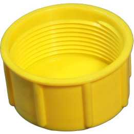 Capuchons Plastiques filetés M22x1,5 Ht. 24 mm - Jaune