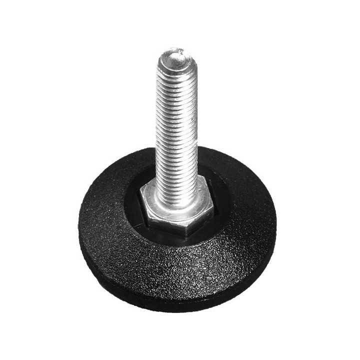 Pied réglable Base fixe diam. 38 Tige filetée M8 Ht. 60 mm