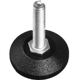 Pied réglable Base fixe diam. 38 Tige filetée M8 Ht. 90 mm