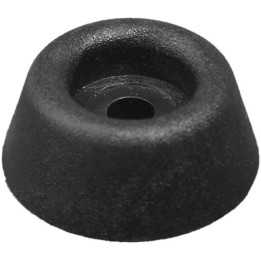 Patin Diam ext. 19 Ht. 10 mm Trou 4 mm PVC Noir