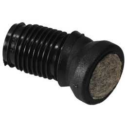 Patin articulé base feutre 35 tube Ext 22 mm Ep 1,5-2 Angle 19°