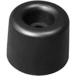 Patin Diam ext. 20 Ht. 23 mm Trou 4,1 mm PVC Noir