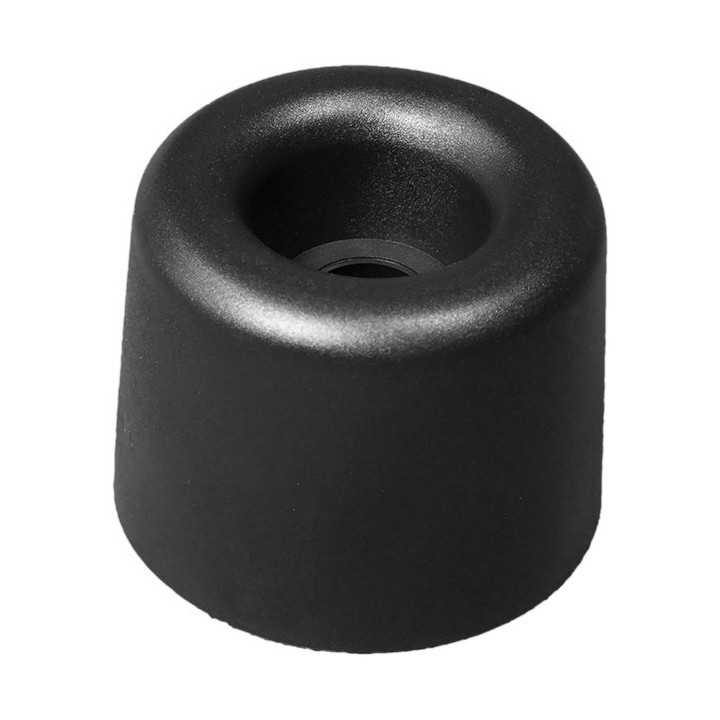 Patin Diam ext. 25 Ht. 24 mm Trou 5,1 mm PVC Noir
