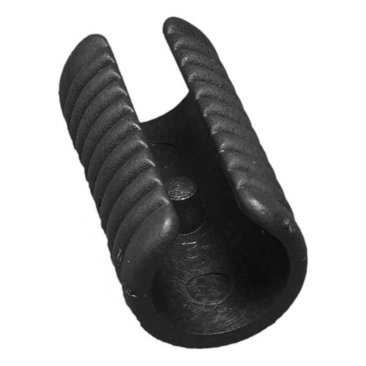 Slider for tube OD 28 to 30 L 46 mm Finger 8 mm - PE Black