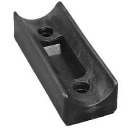Patin pour tube diam ext 40 L 49,8 mm Trou 5,5 mm PE Noir