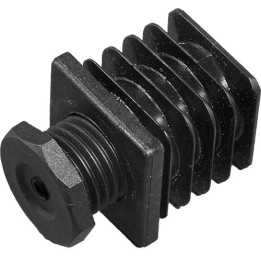 Pied réglable tube Ext 25x25 mm Ep 1-1,5 Filetage M16 Ht 60 mm