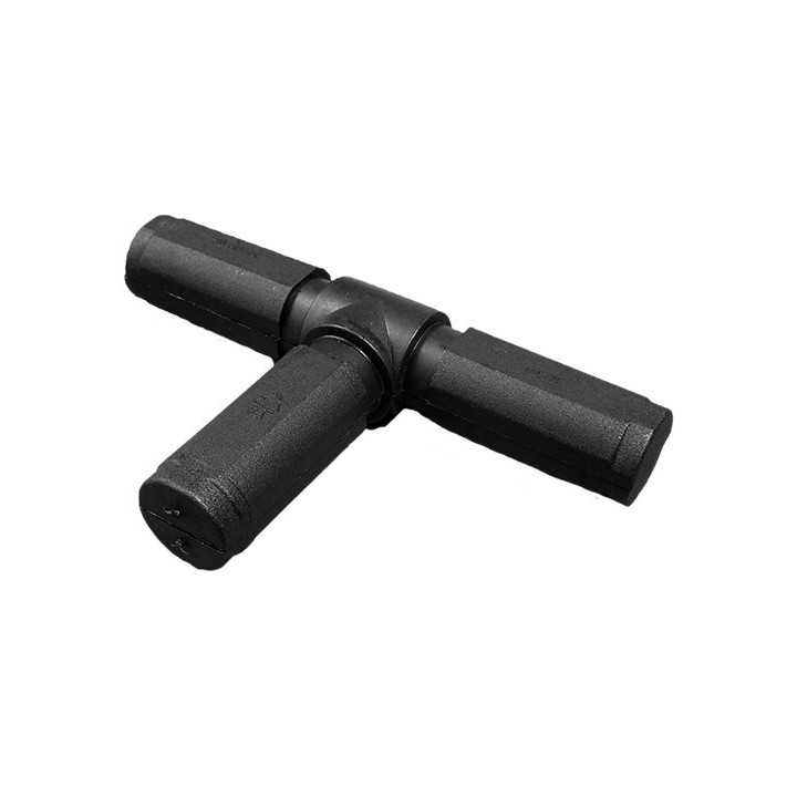 Raccord pour Tube Rond diam. 25 mm Ep. 1 mm - Type 3 - PA Noir