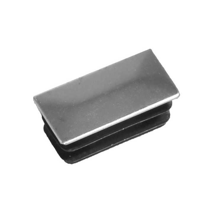 Embouts ailettes rect. tube Ext 30x15 mm Ep1,5-2 Surface chromée