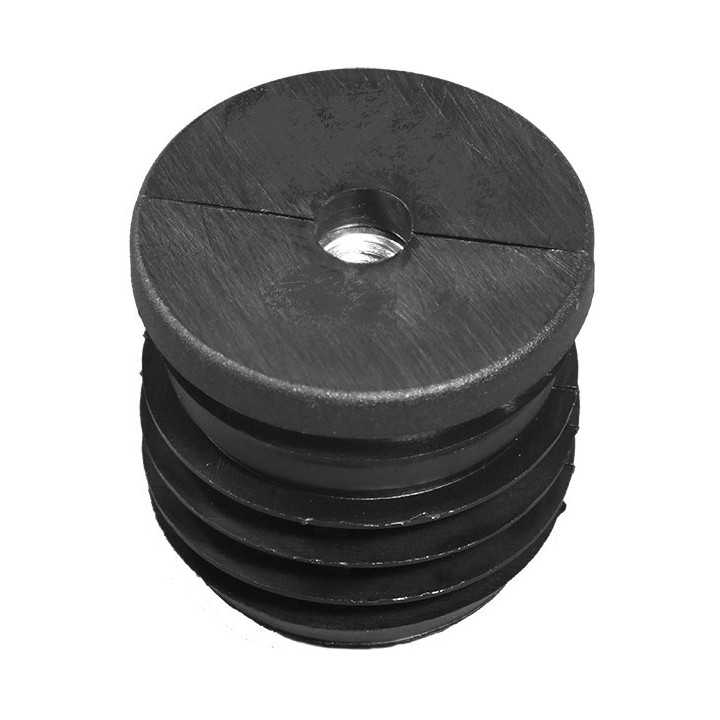 Round black inserts tube OD 25 mm Wall 1.5-2 - Metal thread M8