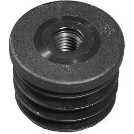 Embouts ronds noirs tube Ext. 50,8 mm Ep. 1-1,6 filetés M10