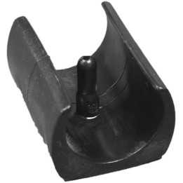 Patin pour tube diam ext 12 L 30 mm Trou 5,5 mm PP Noir