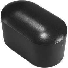 Embouts plastique PE ovales Dim int. 38 x 20 Ht. 14 mm - Noir