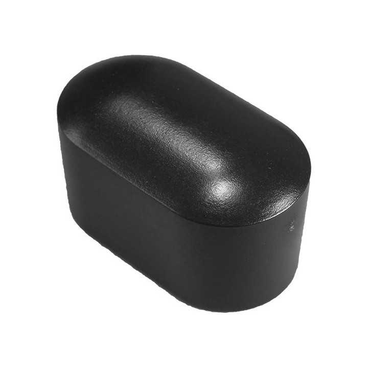 Embouts plastique PE ovales Dim int. 38 x 20 Ht. 14 mm - Noir