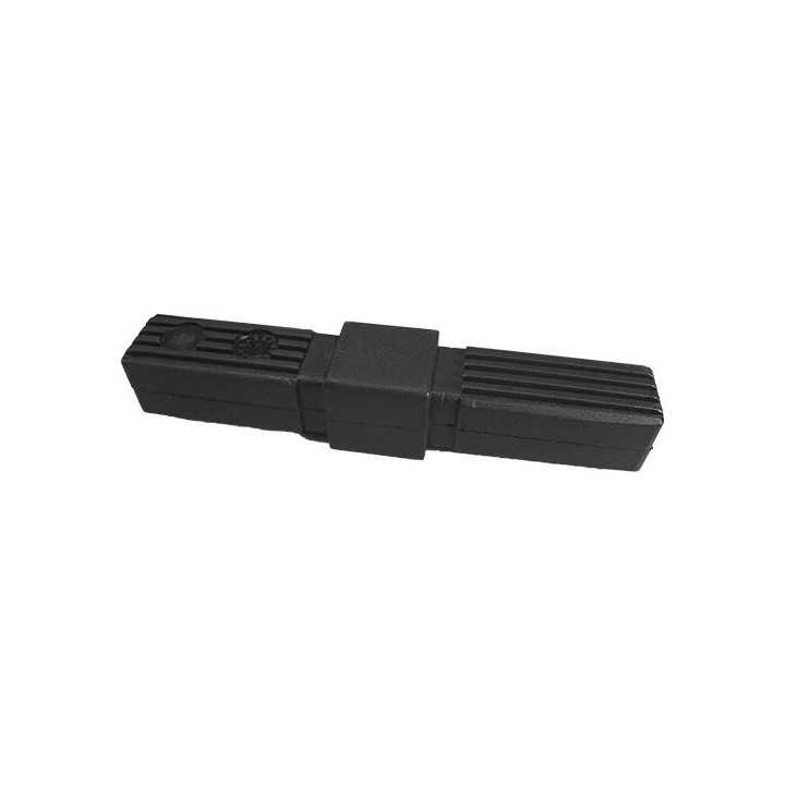 Raccord pour Tube Carré 25x25 mm Ep. 1,5 mm - Droit - PA Noir