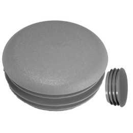 Embouts ailettes ronds incurvés tube Ext42 mm Ep2,5-3,5 Gris