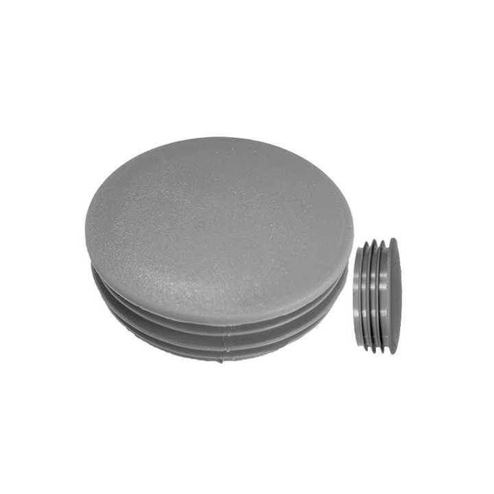Embouts ailettes ronds convexes tube Ext30 mm Ep1-2,5 Gris