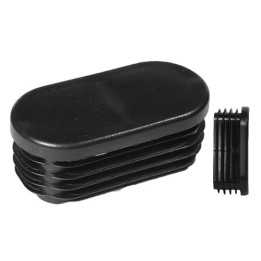 Embouts ailettes ovales tube Ext. 50x20 mm Ep. 1-3 - Noir