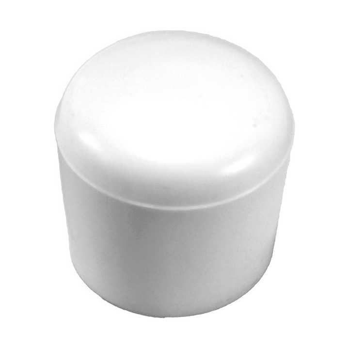 Plastic caps in PVC ID 49-51 Ht. 24 mm - White