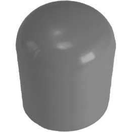 Embouts plastique PVC Diam int. 45-46 Ht. 25,5 mm - Gris