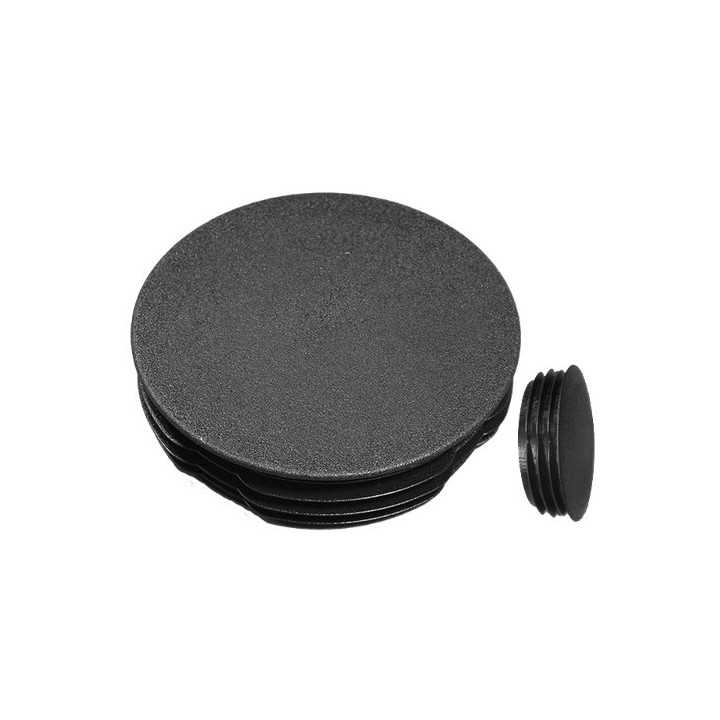Embouts ailettes ronds convexes tube Ext48,4 mm Ep1,2-3 Noir