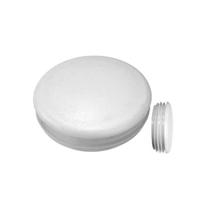 Embouts ailettes ronds incurvés tube Ext38 mm Ep3-5 Blanc