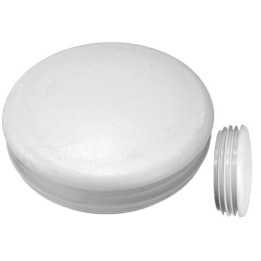 Embouts ailettes ronds incurvés tube Ext42 mm Ep0,8-2,5 Blanc