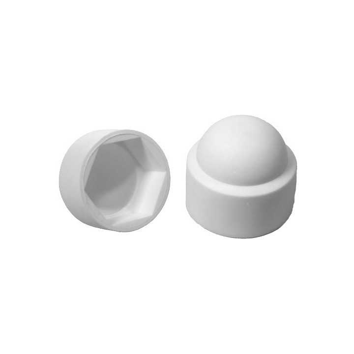 Bouchon Cache Ecrou Plastique M 27 Clé 42 mm Blanc