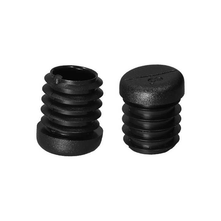 Patin incliné pour tube Ext 18 mm Ep 1,5-2 angle 12° PE Noir