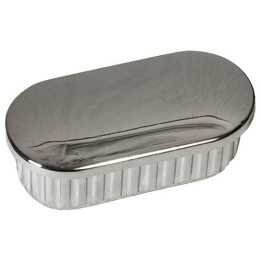 Embouts ailettes ovales tube Ext 25x10 mm Ep1,5 ABS chromé