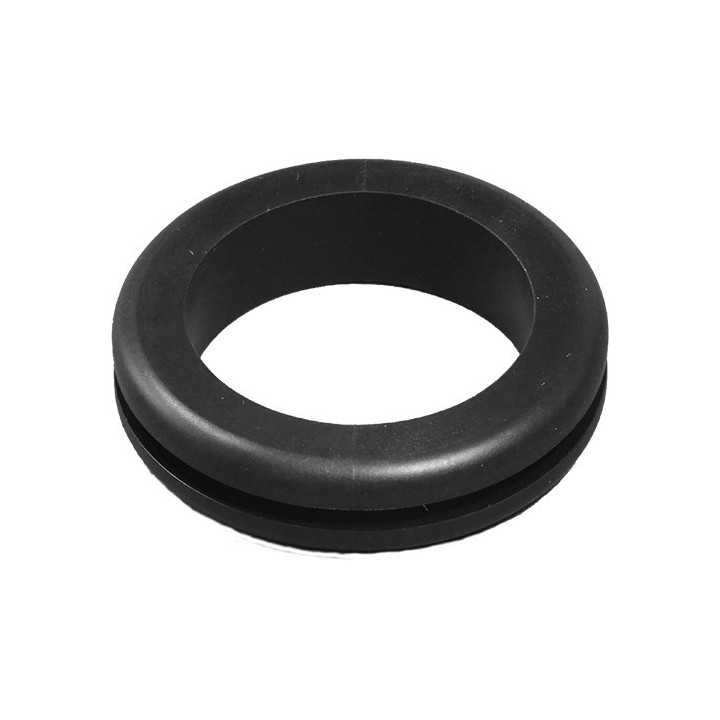 Passe-fil d:18,5 - D:31,5 - C:25 - h:1,2 - H:7,5 mm - PVC Noir