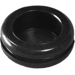 Passe-fil obturé d:6,4 - D:12.7 - C:9.9 - h:1,5 - H:6.7 mm Noir
