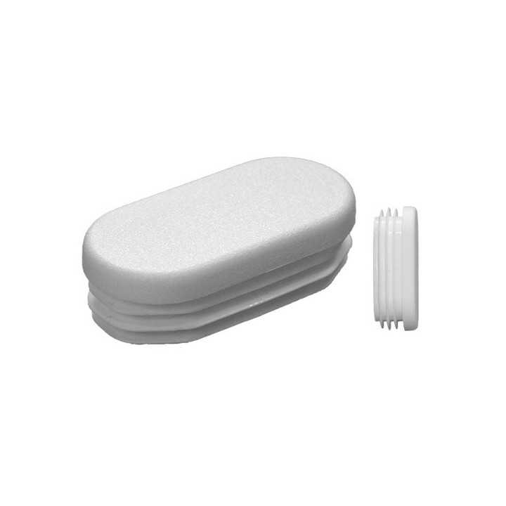 Embouts ovales pour tube Ext. 35x20 mm Ep. 1-3 - Blanc