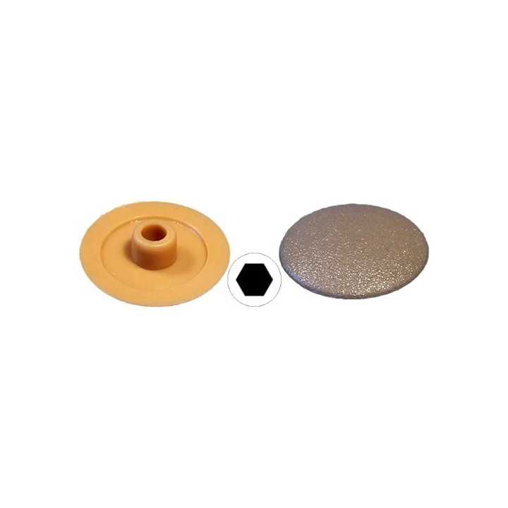 Cache vis Hexagonale Creuse diam ext. 10,5 Col. 18 H 3,5 mm - Noir