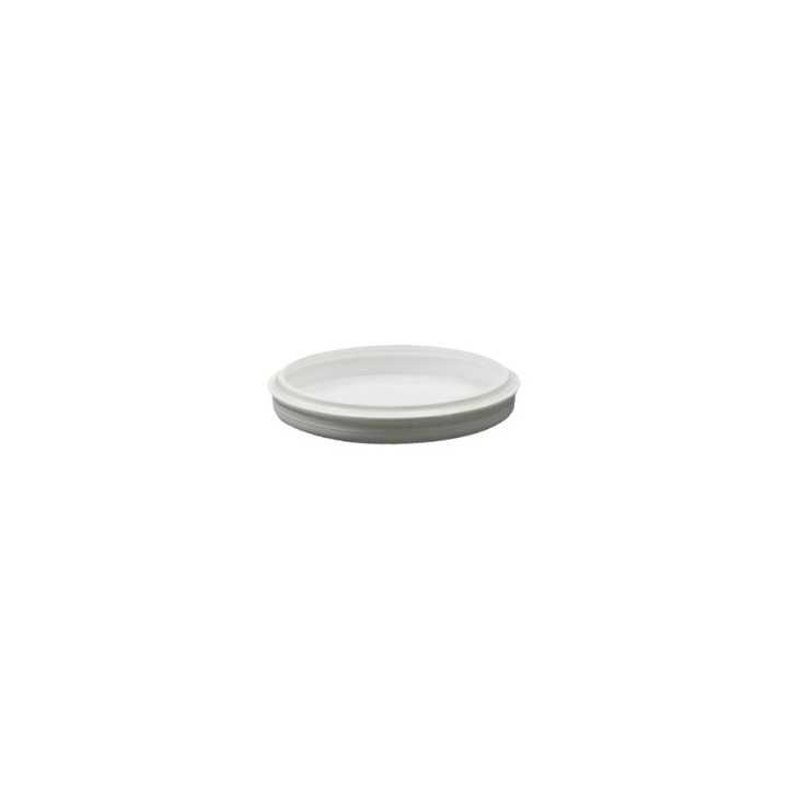 Bouchon d'extrémité de tube + Languette Diam ext. 70 mm - Blanc