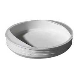 Bouchon d'extrémité de tube + Prise doigts Diam ext. 120 mm - Blanc