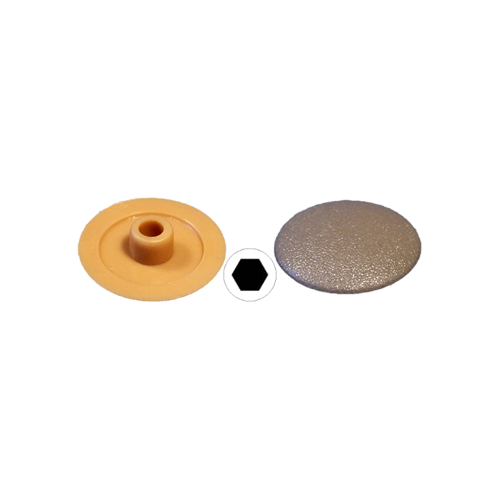 Cache vis Hexagonale Creuse diam ext. 4,2 Col 10 H 2,9 mm Couleur