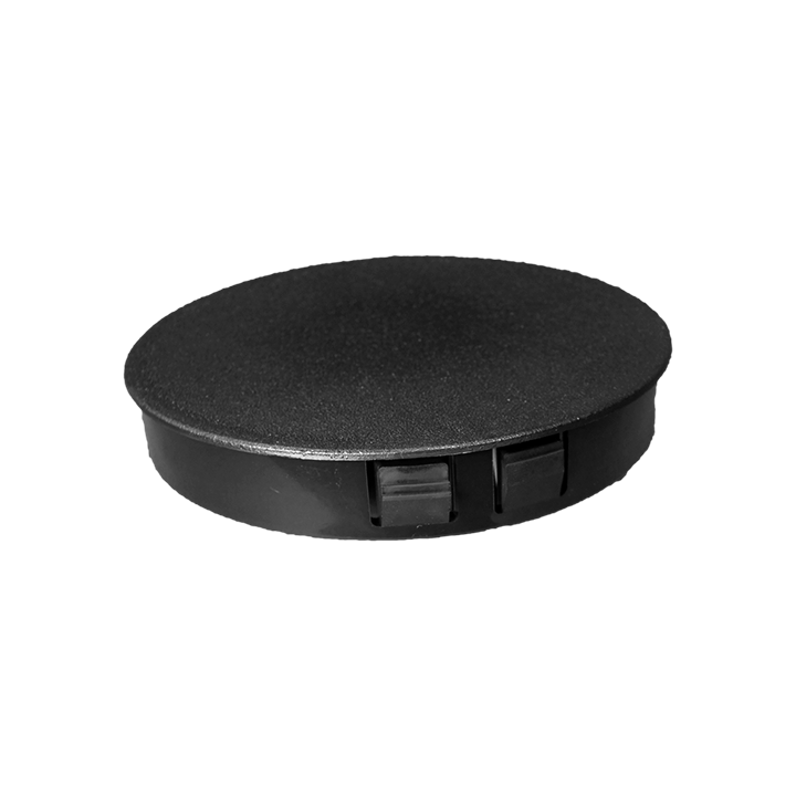 Cache tôle trou diam 19 - Epaisseur maxi 3,2 mm - HDPE Noir