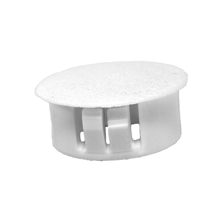 Cache tôle trou diam 20,6 - Epaisseur maxi 3,2 mm - HDPE Blanc