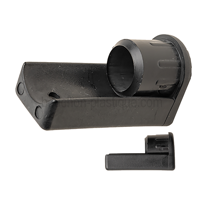 Traineau pour tube rond Ext. 35 mm - Ep. 2.5 - Noir