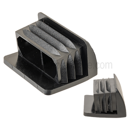 Traineau pour tube rectangle Ext. 40x20 mm - Ep. 1-2 - Noir