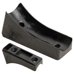 Patin courbe tube diam ext 22 L 71 mm 2 Trous PE Noir