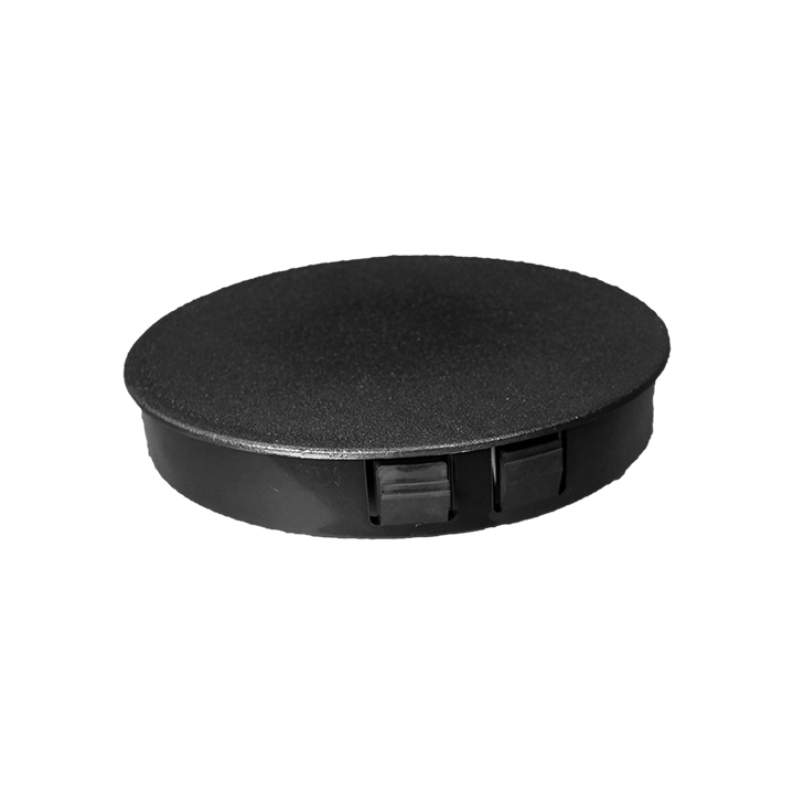 Cache tôle trou diam 35 - Epaisseur maxi 3,2 mm - HDPE Noir