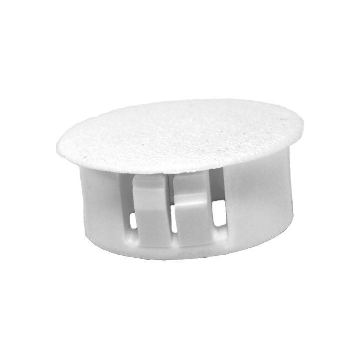 Cache tôle trou diam 35 - Epaisseur maxi 3,2 mm - HDPE Blanc