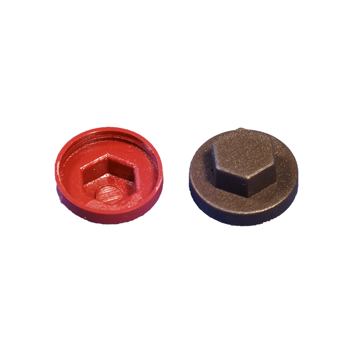 Bouchon Cache Ecrou Plastique Clé 8 Rondelle diam 25 Ht9 Couleur